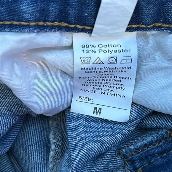 Shein Distressed Women's Denim Mini Skirt Size Medium Casual Fashion - Picture 4 of 4